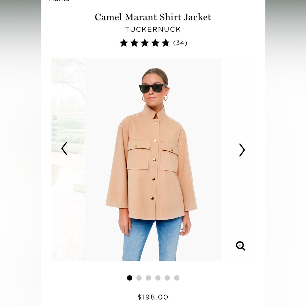 Tuckernuck Camel Marant Shirt Jacket XL EUC